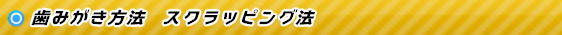 歯みがき方法　スクラッピング法