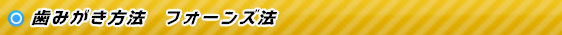 歯みがき方法　フォーンズ法